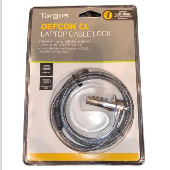 SAFE LAPTOP CABLE LOCK TARGUS DEFCON CL NEW - Picture 1 of 8
